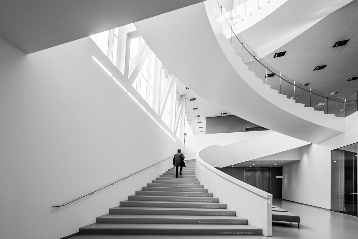 White stairs