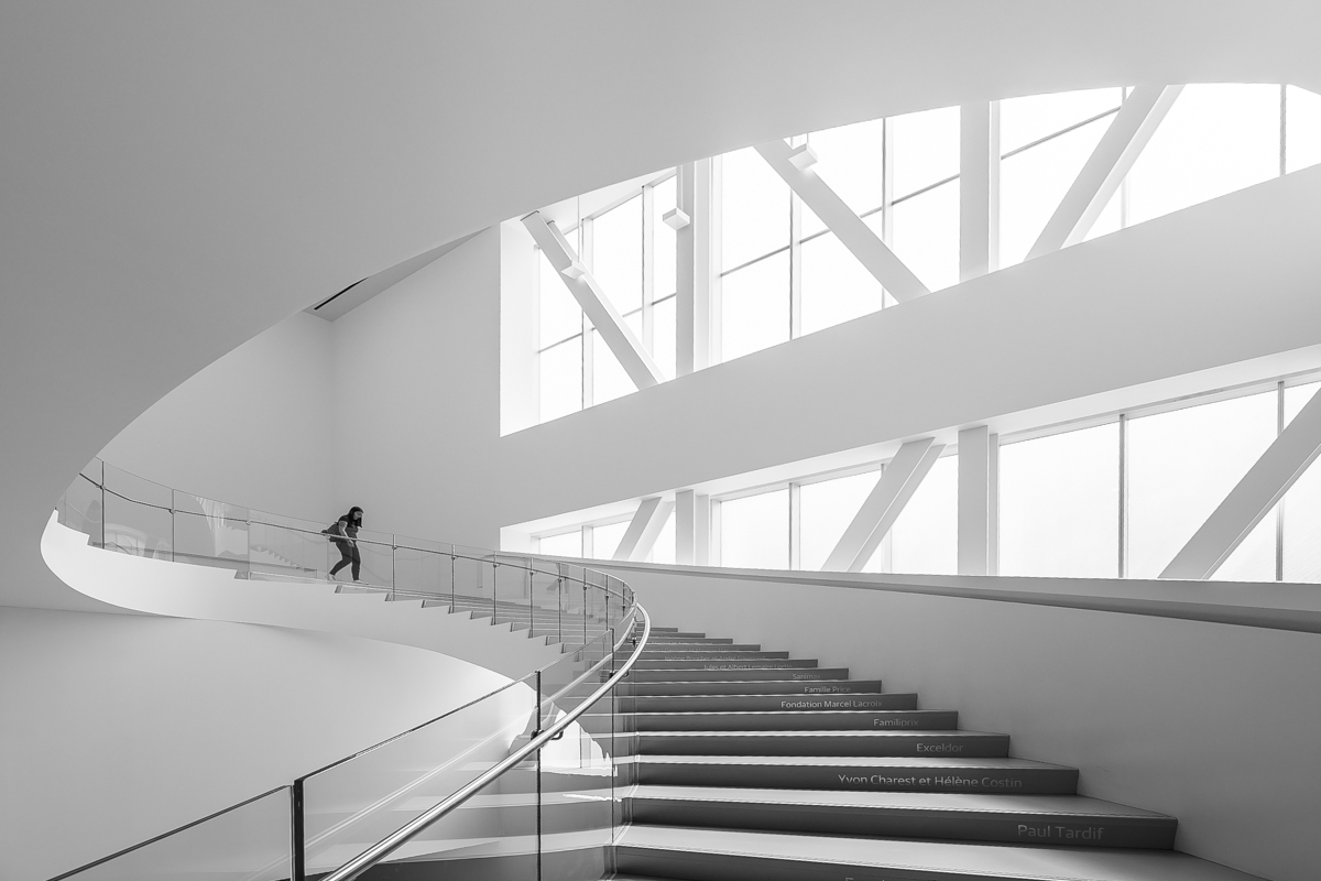 White stairs