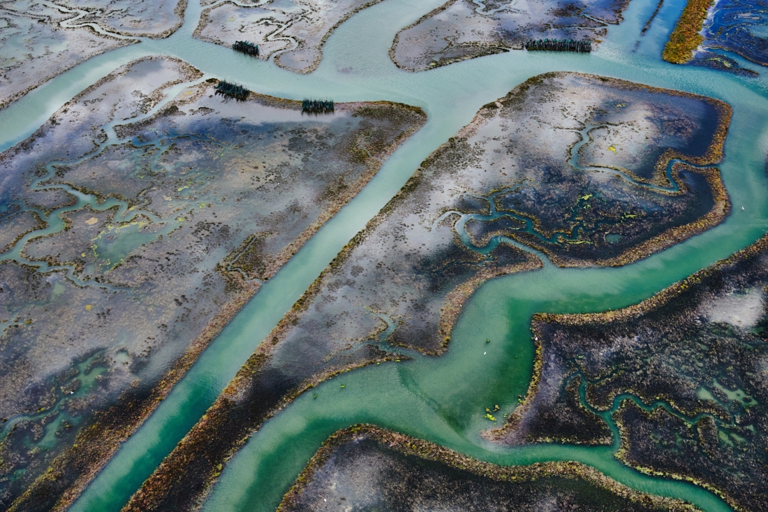 Flying over the Venetian lagoon
