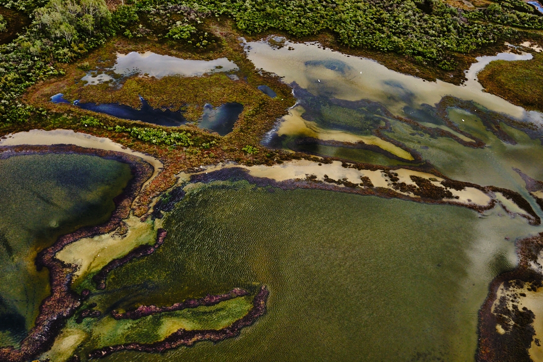 Flying over the Venetian lagoon