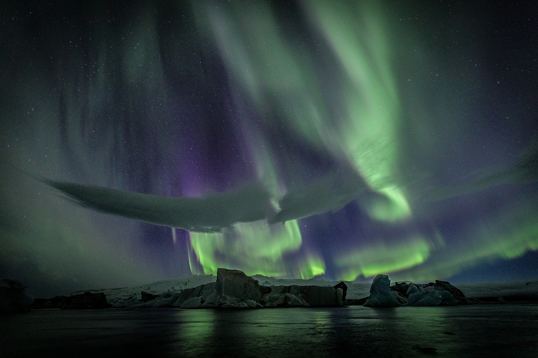 Burning colours of the night