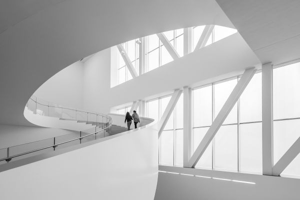 White stairs