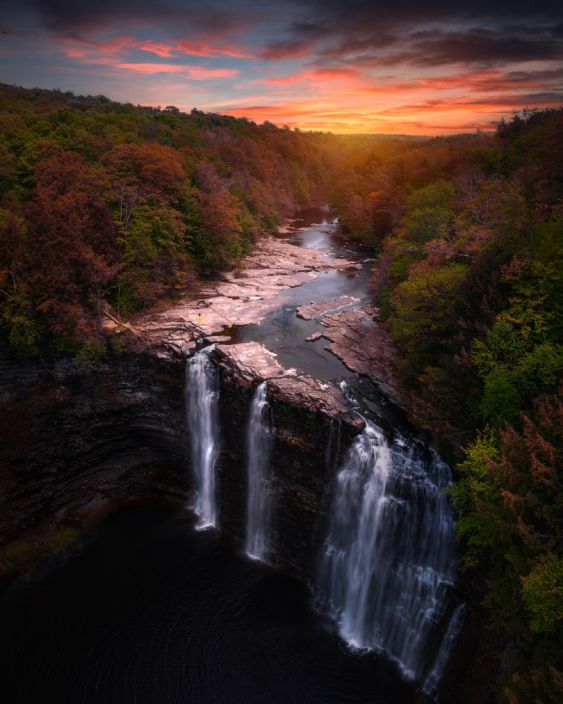 Salmon river falls,  American summer